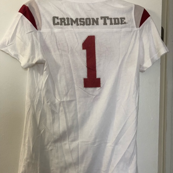 Crimson and white V-neck T-shirt, Alabama football - Picture 2 of 3